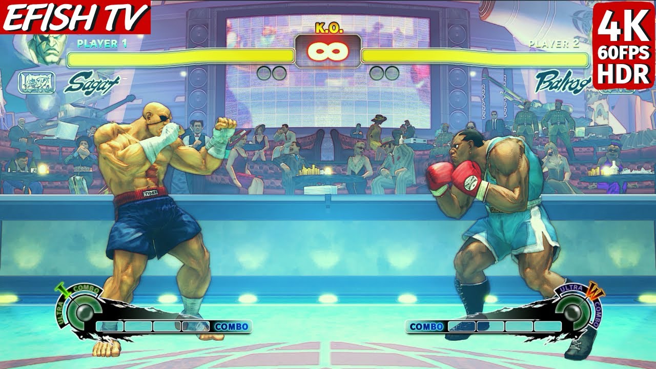 Sagat vs Balrog (Hardest AI) - Ultra Street Fighter IV