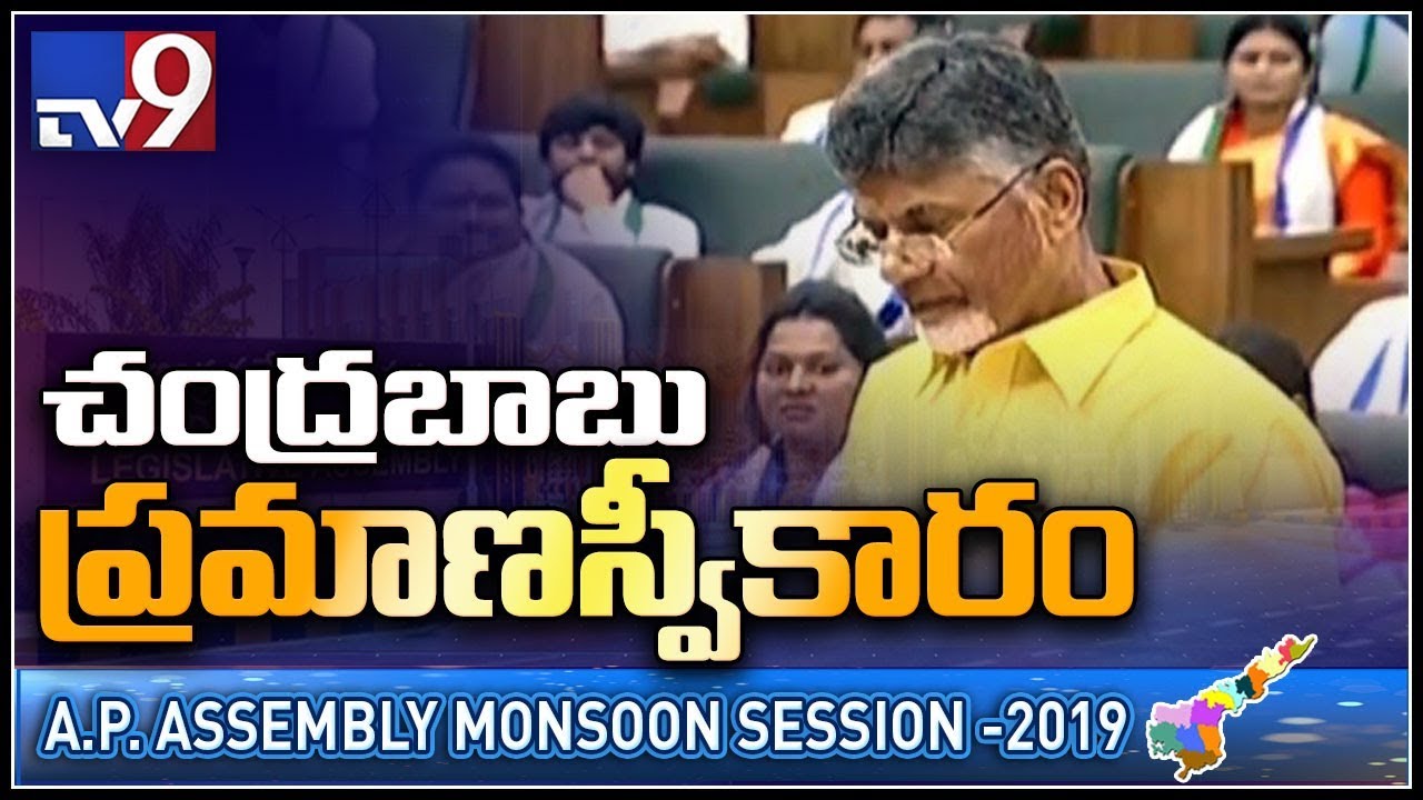 Chandrababu takes oath as leader of opposition - TV9