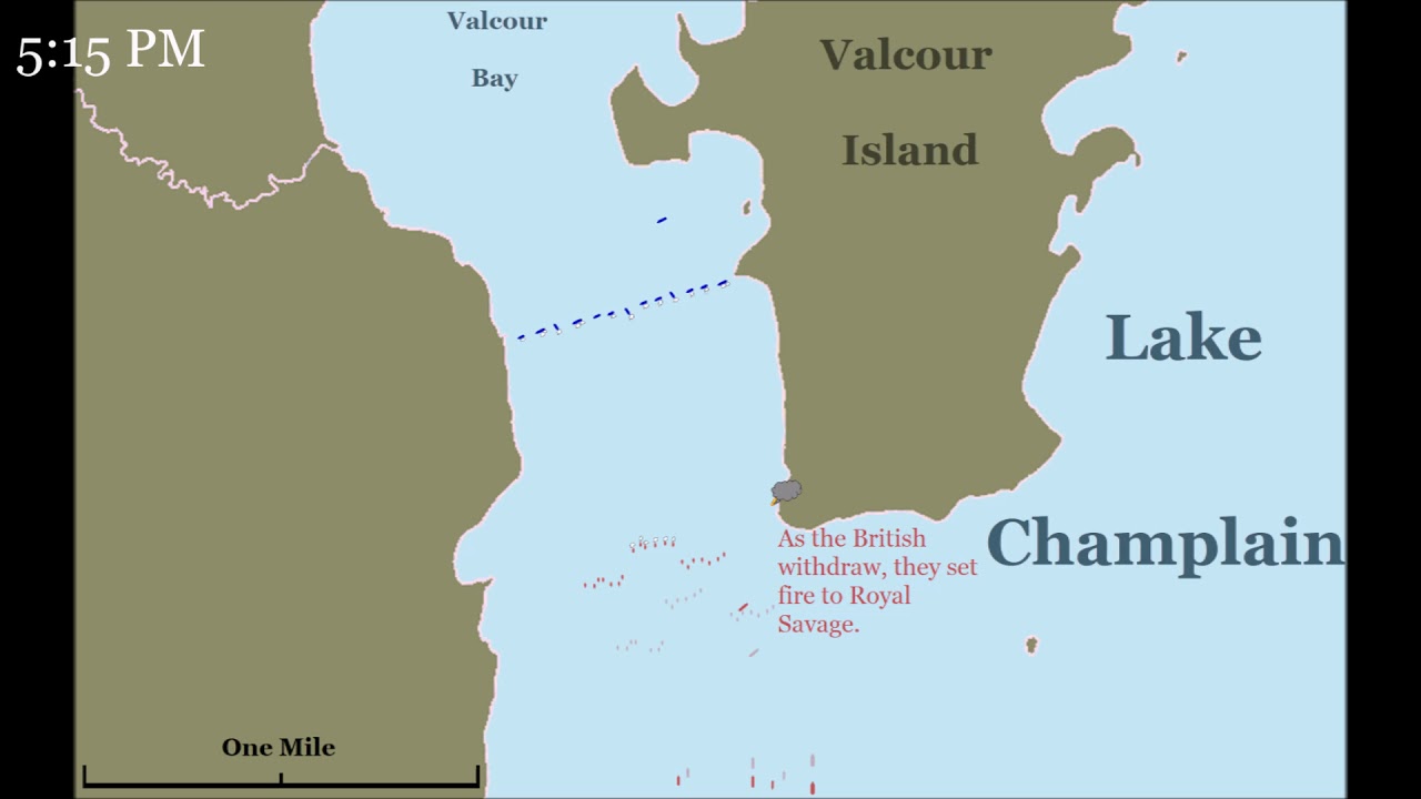 The Battle of Valcour Island: Lake Champlain, 1776 - Animated Map