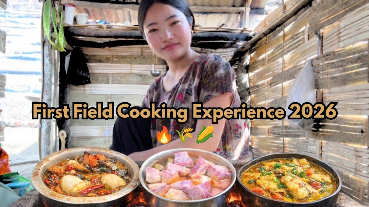 A Pleasant Day Cooking And Eating In The Field 🌿🌽🌾 | Simple Village Vlog🔥||