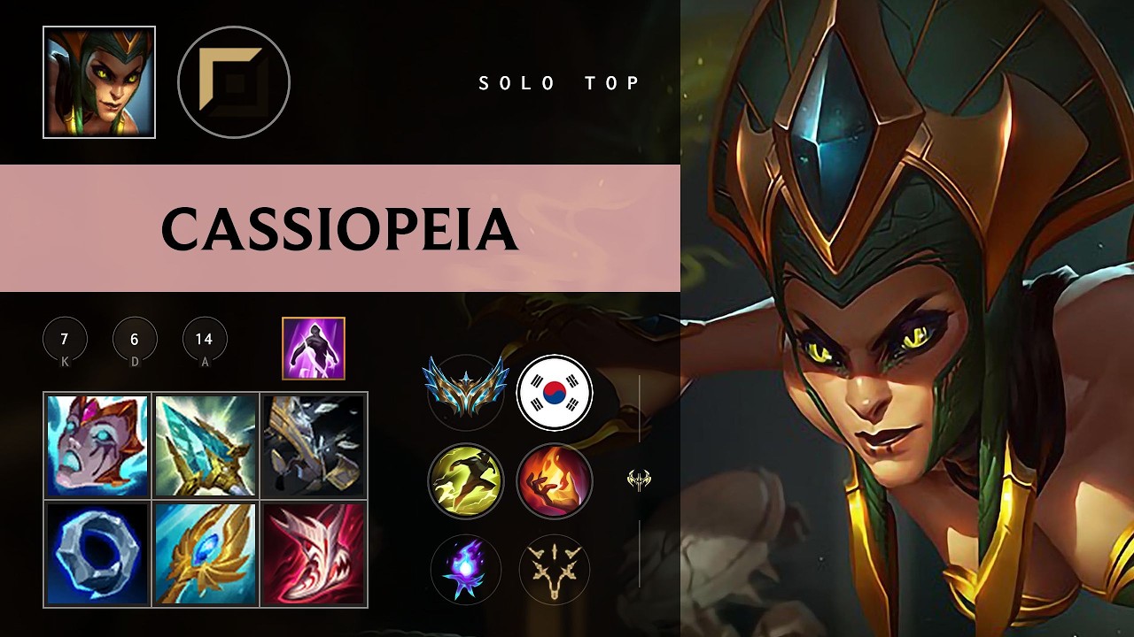 Cassiopeia Top vs Akali - KR Challenger Patch 26.09