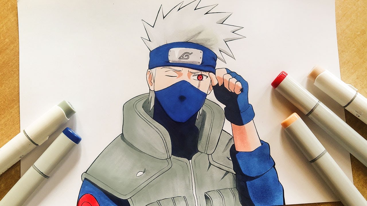 How to Draw Kakashi Hatake - Step By Step Tutorial | Naruto
