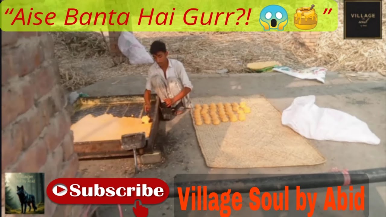 . &ldquo;How Gur (Jaggery) is Made in Village | Real Process 🍯🔥🌾&rdquo;