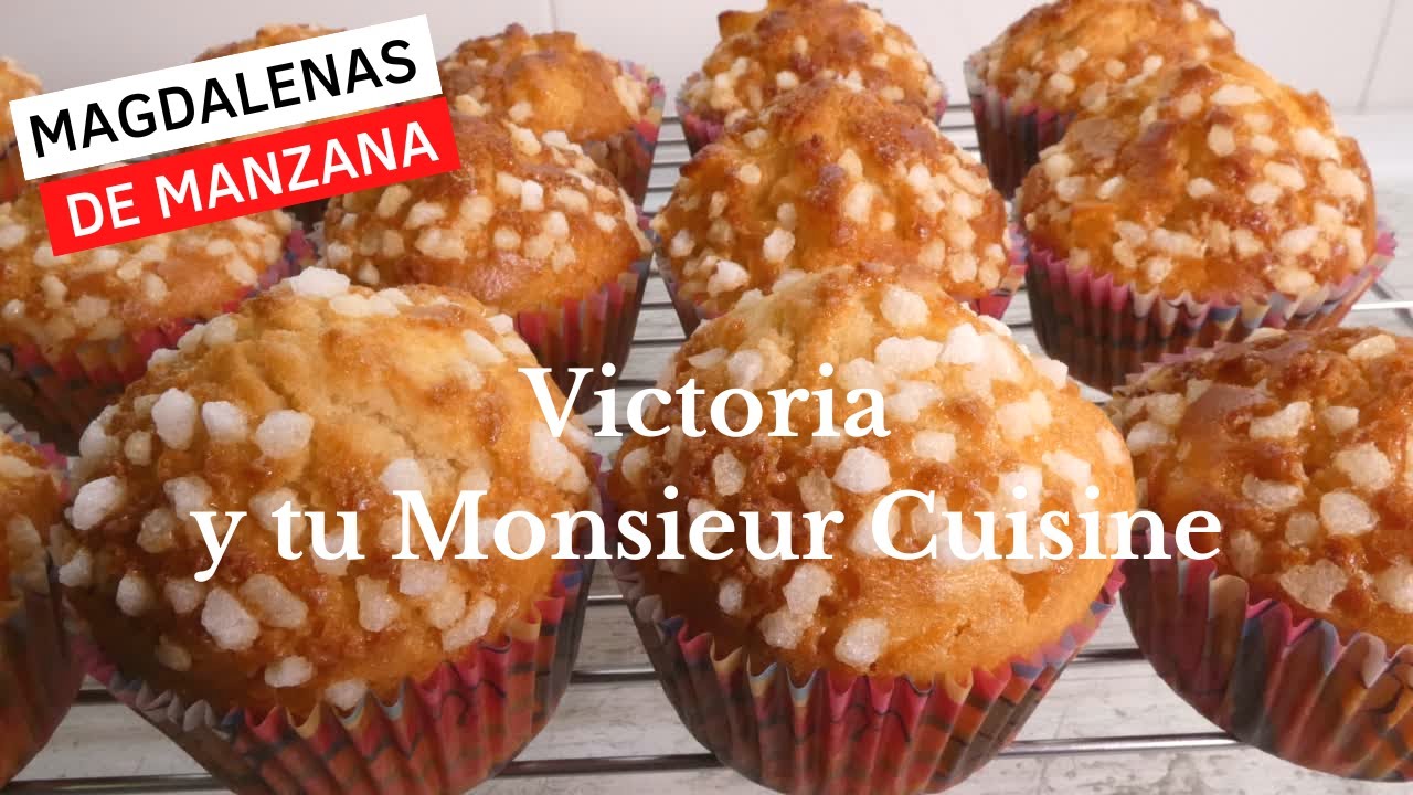 MAGDALENAS de MANZANA en Monsieur Cuisine y Thermomix