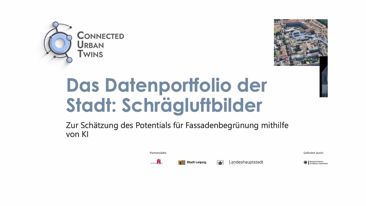 Das Datenportfolio der Stadt: Schrägluftbilder – Potentialschätzung für Fassadenbegrünung mit KI