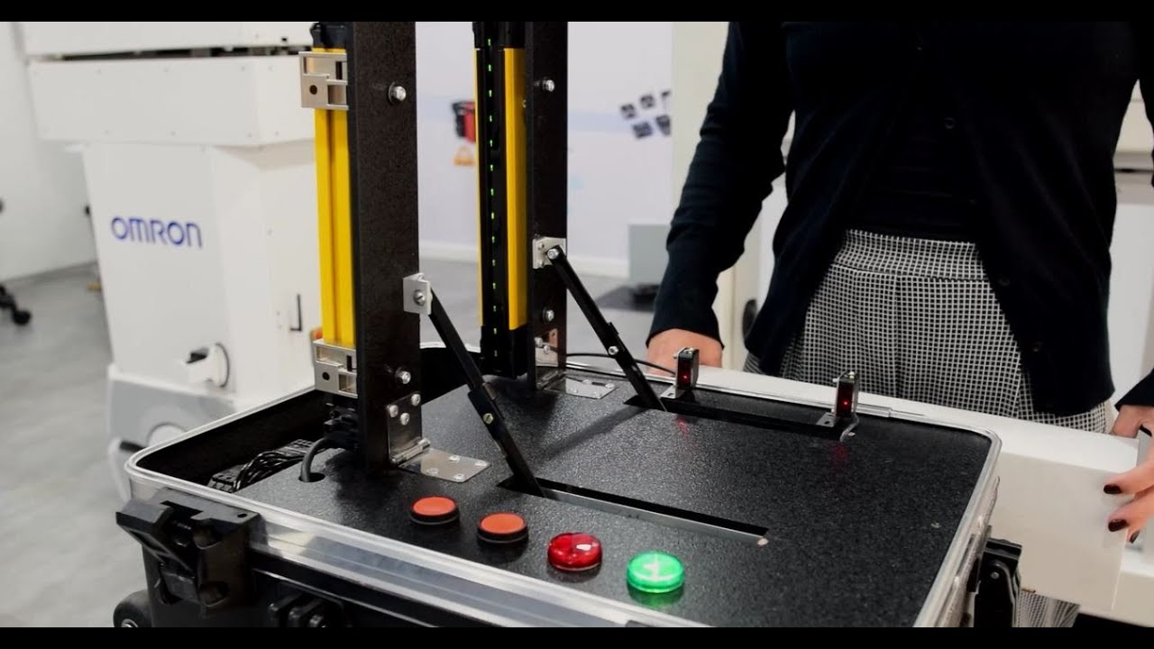 OMRON Cortina de Segurança F3SG-SR - Função Muting para passagem de material sem causar interrupção