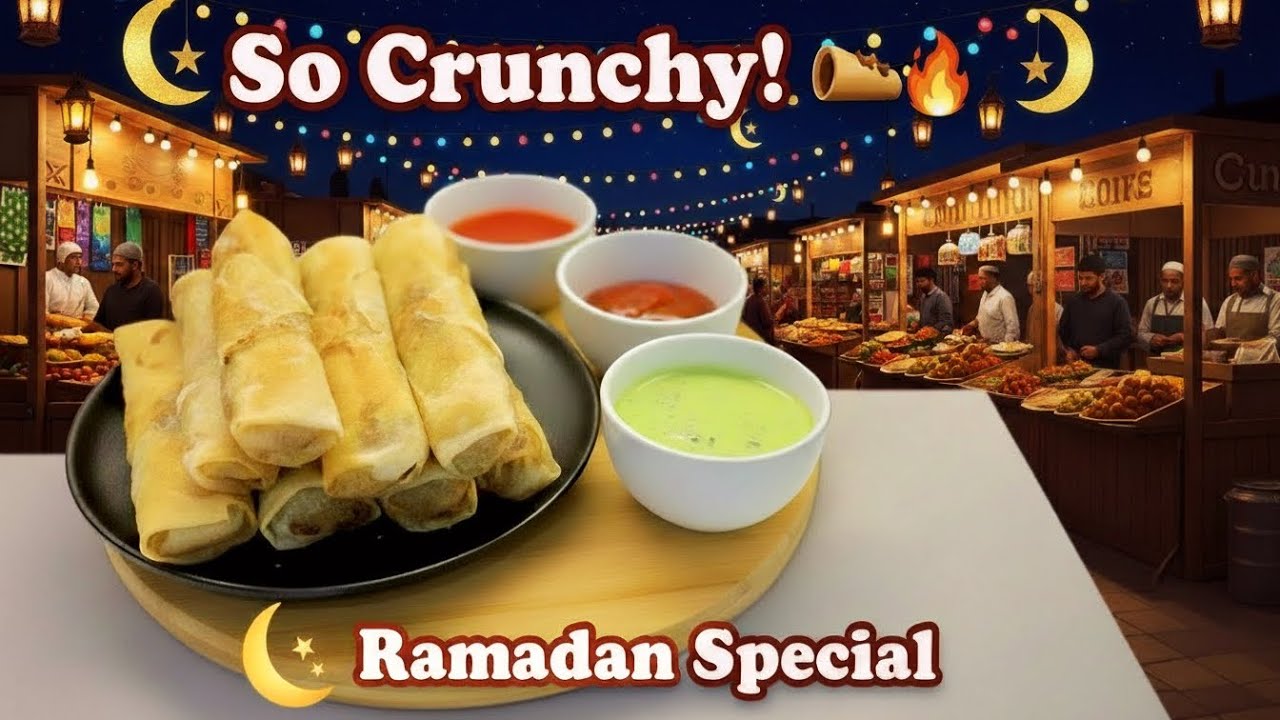 Crispy Veg Spring Rolls 🌙 | Ramadan Iftar Snack |Easy & Tasty 