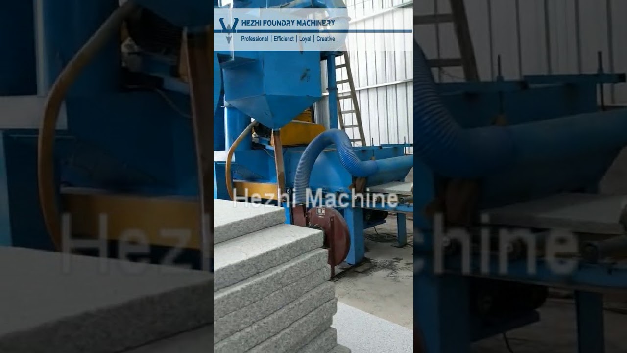 Unloading of Shot Blasting Machine for Stone / Marble / Granite
