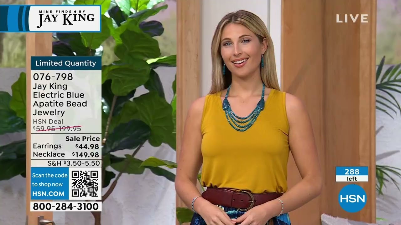 Jay King Sterling Silver Electric Blue Apatite Necklace