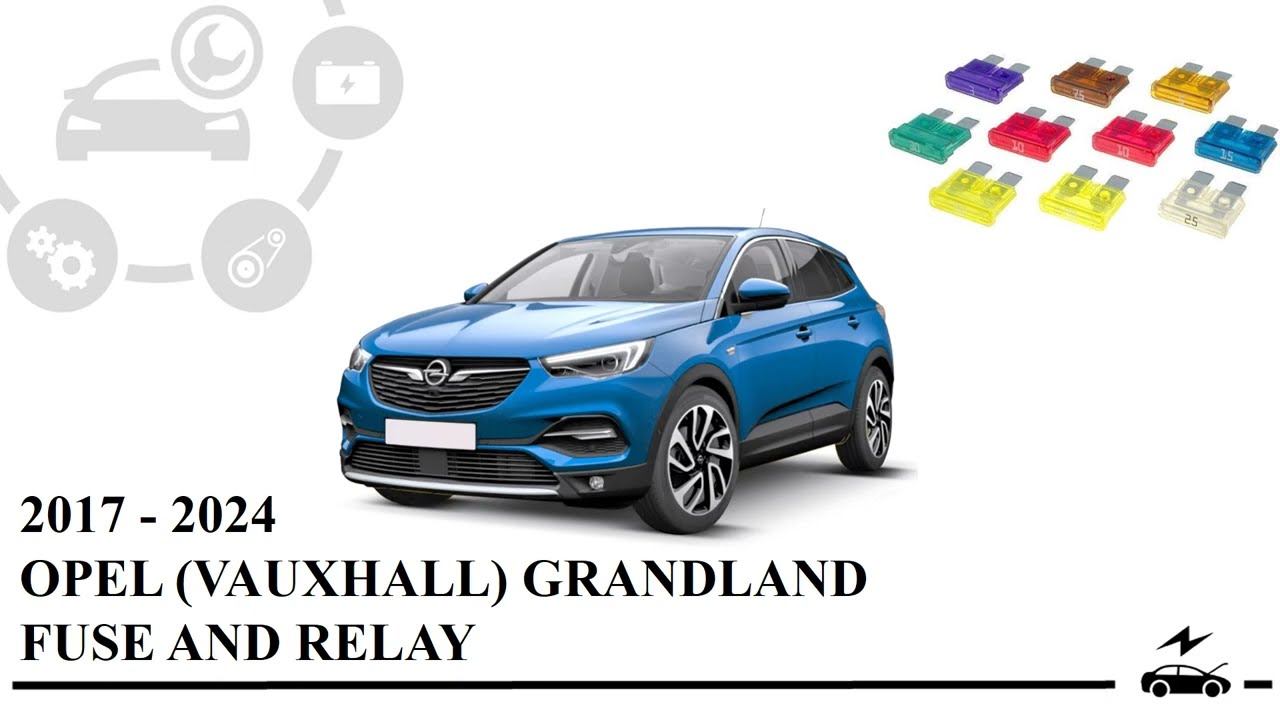 Fuse box diagram Vauxhall Opel Grandland and relay with assignment and location