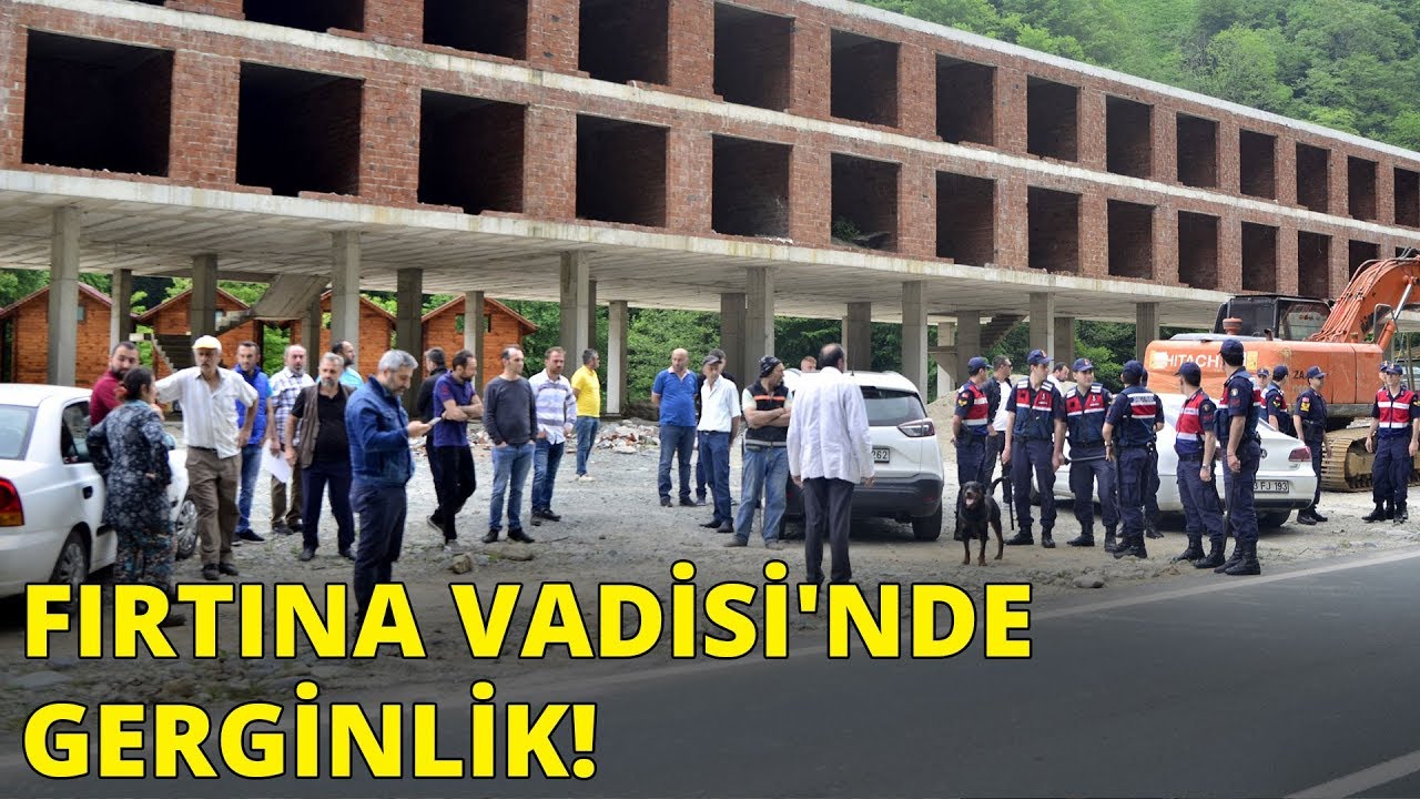 Fırtına Vadisi'nde kaçak yapıların yıkımı öncesi gerginlik