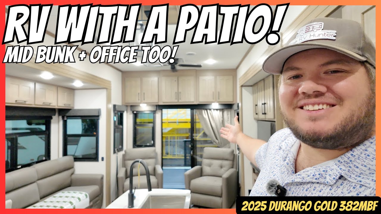 RV with a PATIO, OFFICE & BUNKS!? | 2025 Durango Gold 382MBF Fifth Wheel Review