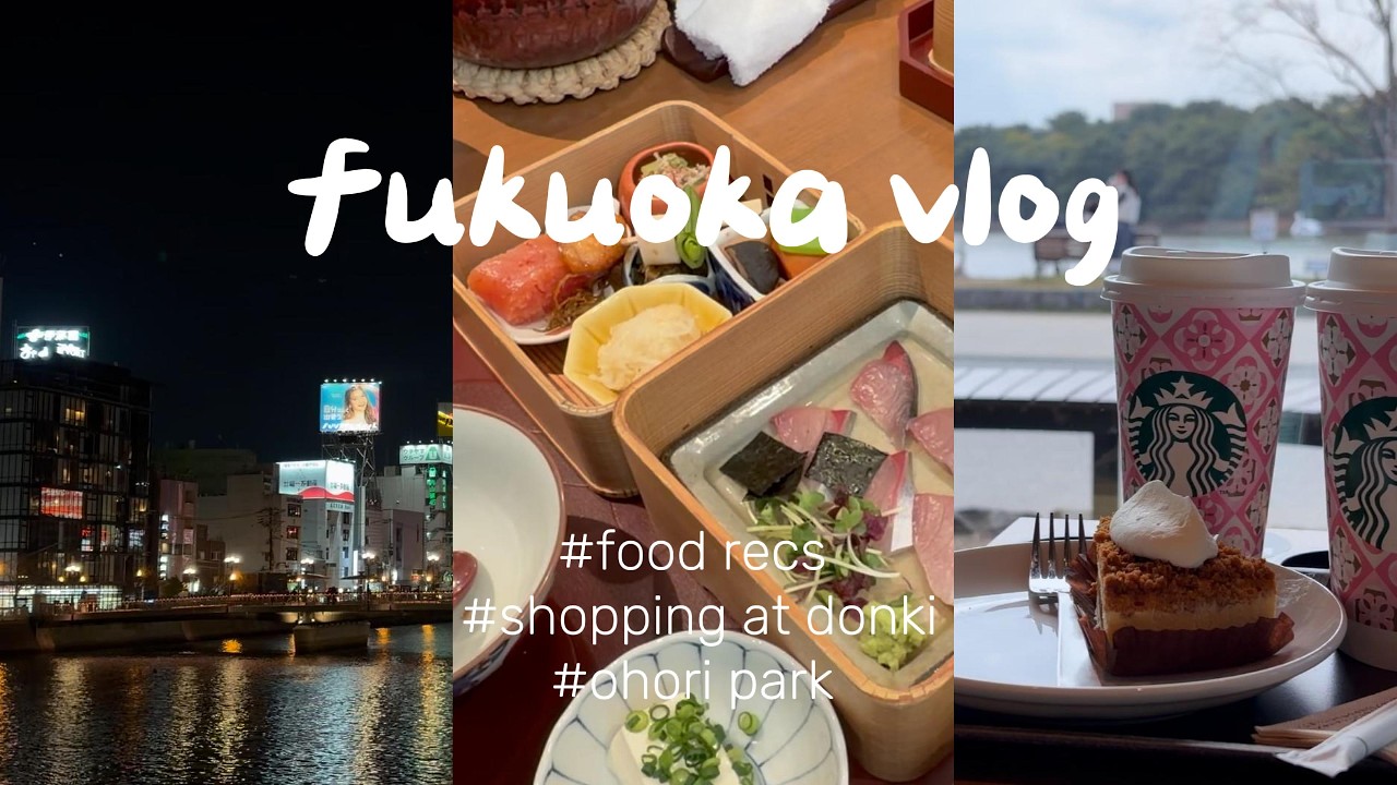 후쿠오카 여행, 오호리 공원과 돈키 쇼핑 🇯🇵 fukuoka vlog | donki shopping, ohori park sunset & must-try food in Japan