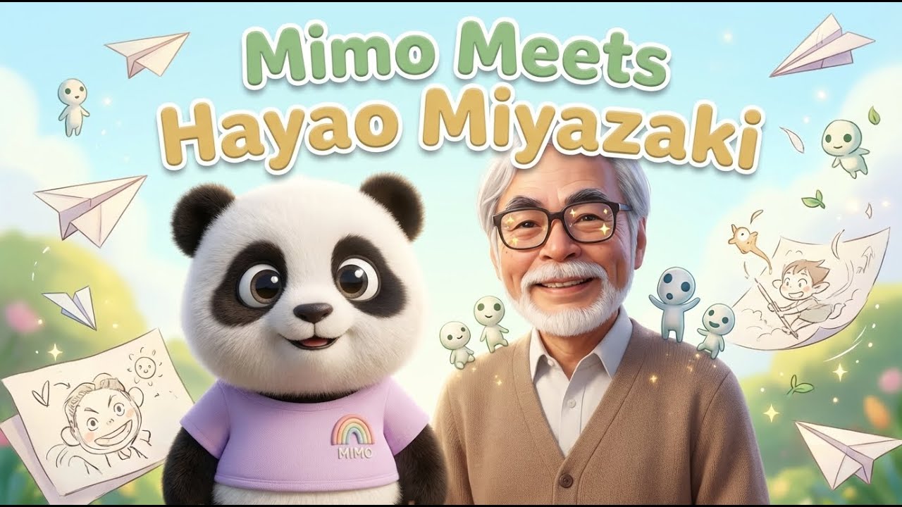 Mimo Meets Hayao Miyazaki ✨ Bedtime Story for Kids + Sleep Music