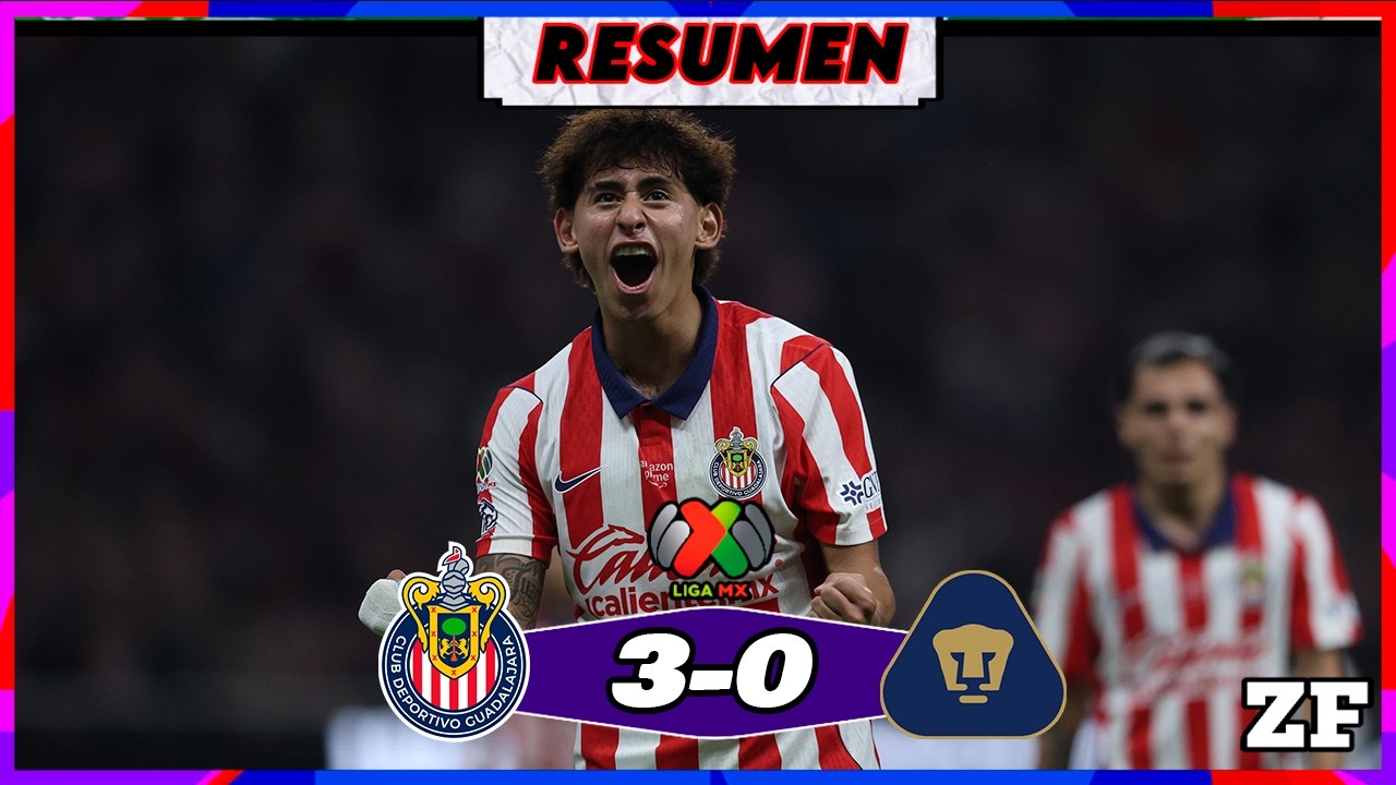 ✅ ASI FUE LA GOLEADA DE CHIVAS A PUMAS EN LIGA MX 🏆 JORNADA 8 APERTURA 2026
