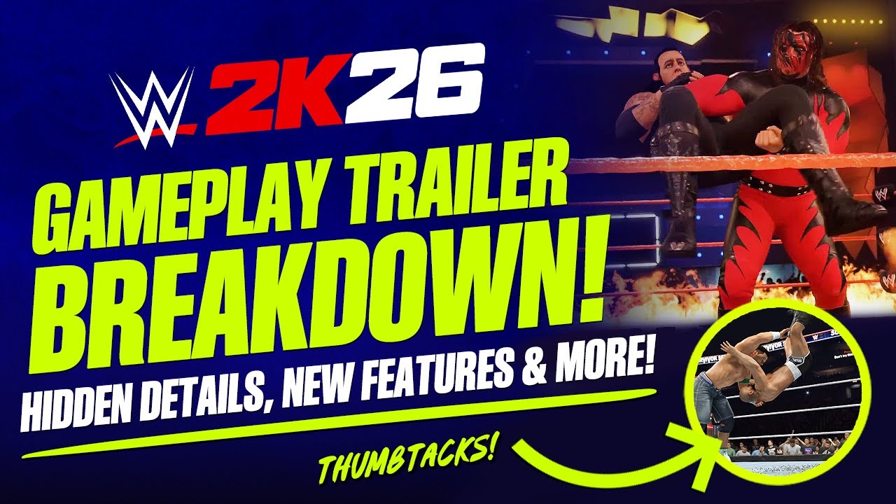 WWE 2K26: Gameplay Trailer Breakdown! New Details, Hidden Features, Showcase Matches & More!