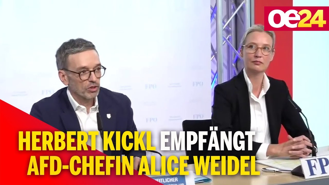 Herbert Kickl empfängt AFD-Chefin Alice Weidel