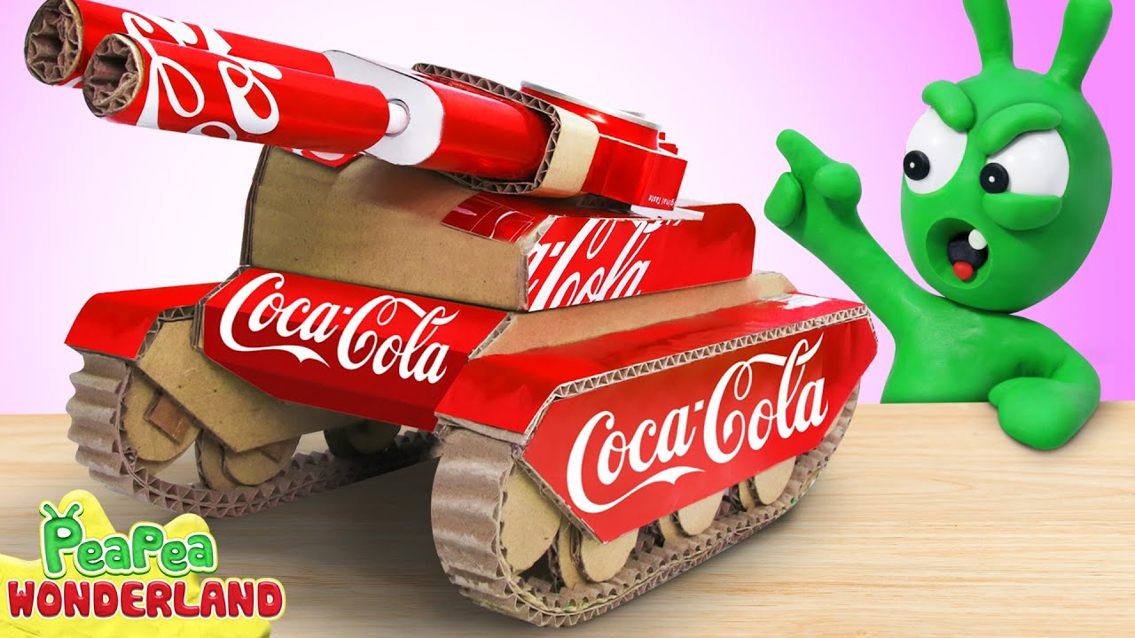 Coca Tank Battle with Pea Pea - Pea Pea Wonderland