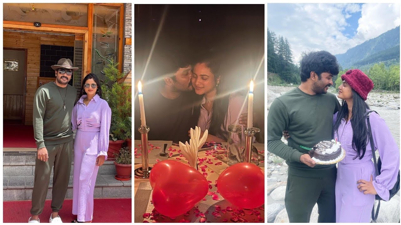 Honeymoon-ல்  birthday celebration செய்த Actor Navin 😍 Kanmani