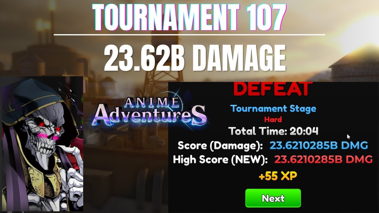 23.6B DAMAGE UNIQUE AINZ ON TOURNAMENT 107 | Anime Adventures