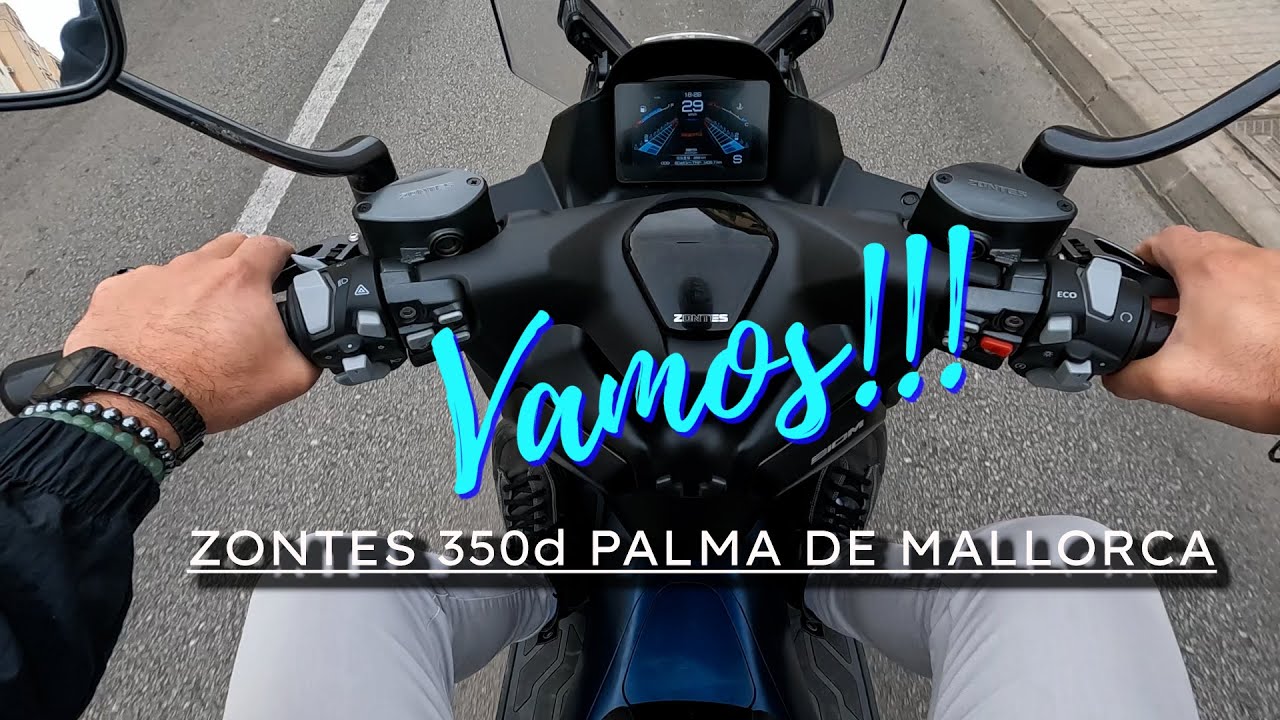 Short Ride Through Palma De Mallorca On A Scooter