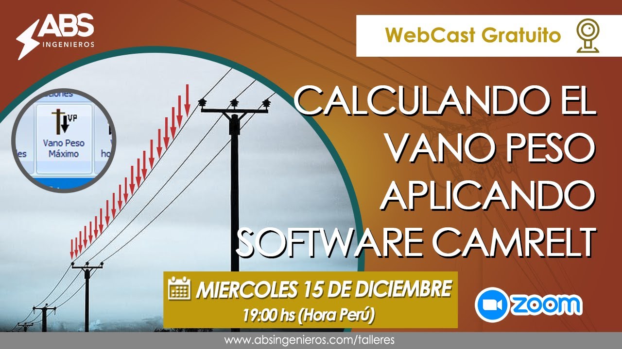 Calculando el vano peso aplicando el software CAMRELT