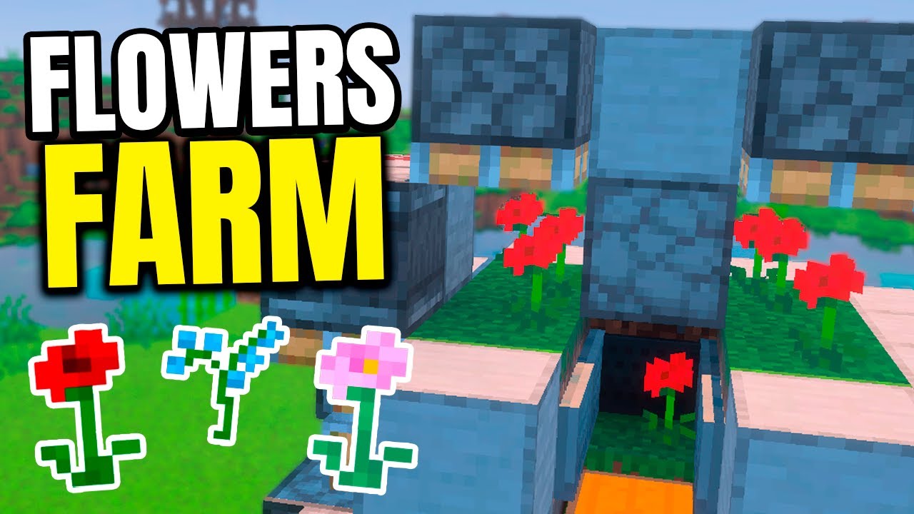 🌼 Easy Automatic Flower Farm for Minecraft Bedrock 1.21