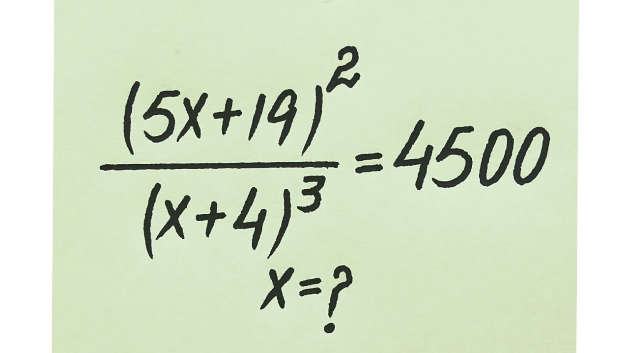 Hardest Olympiad Math Algebric Problem l find value of x =?