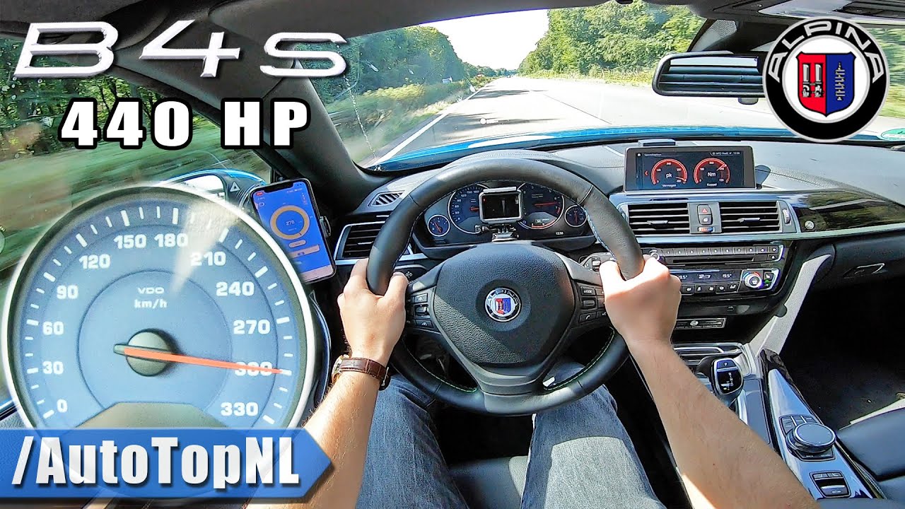 ALPINA B4 S *300KM/H* on AUTOBAHN [NO SPEED LIMIT] by AutoTopNL