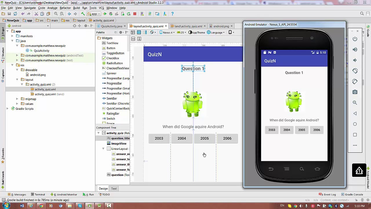 Android Studio Lesson 10_2 -  How to start? - Linear and Relative Layout (end)