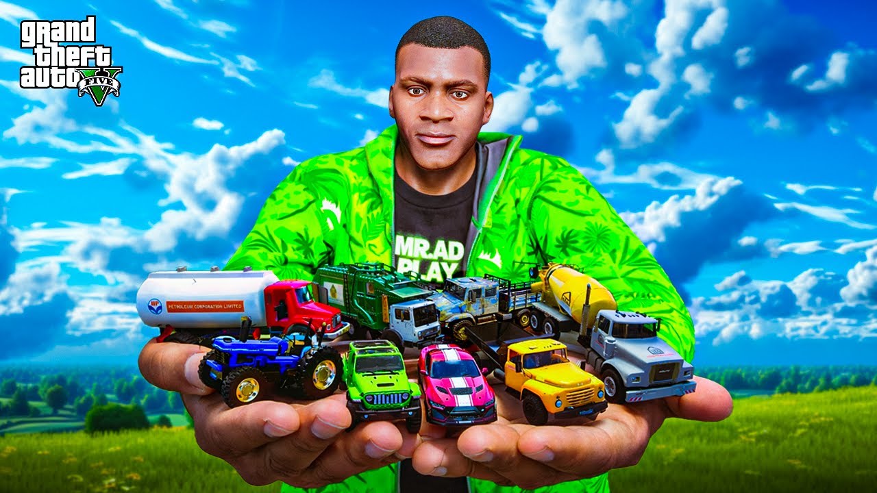 Frankiln and Robot collecting Mini car in GTA 5