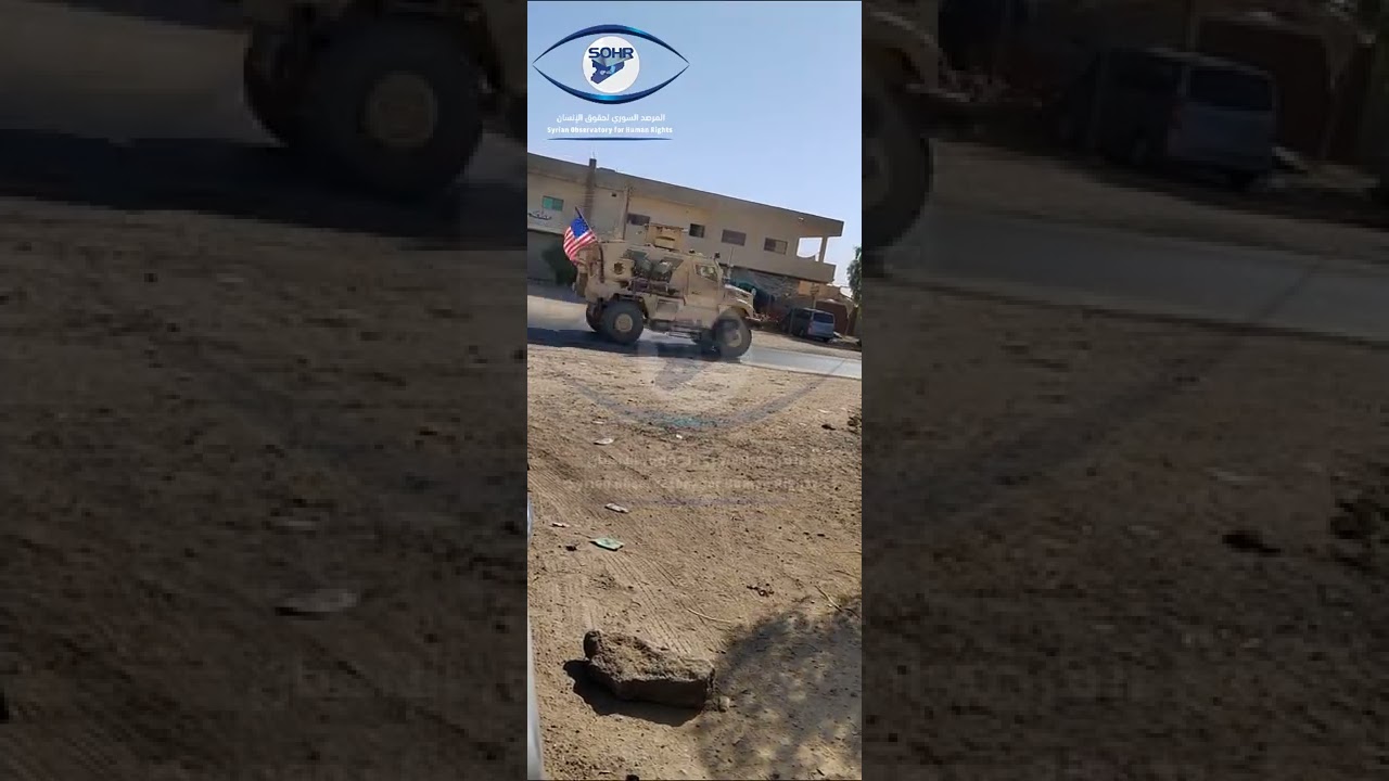 &ldquo;SOHR camera&rdquo; captures Coalition patrol touring Abriha town in the eastern countryside of Deir Ezzor