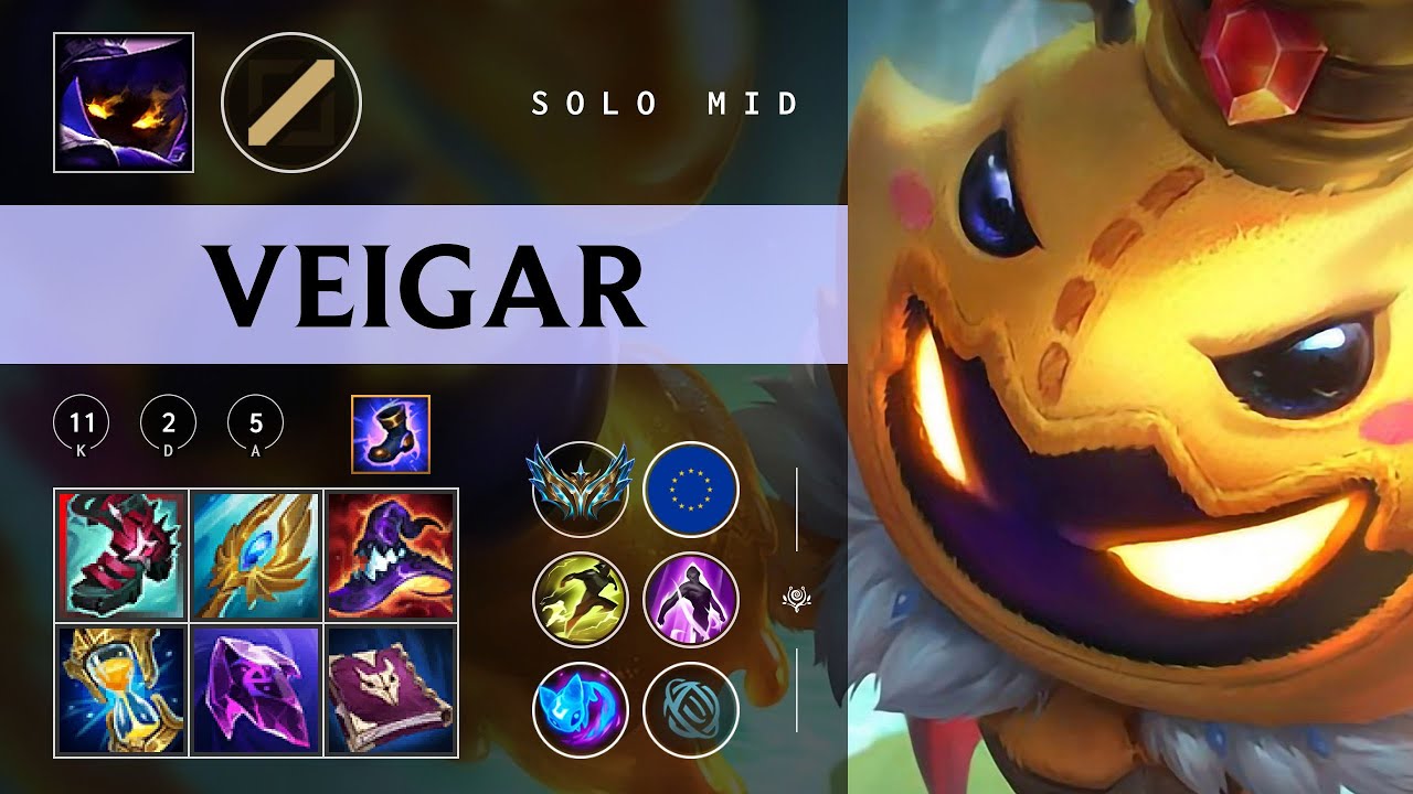 Veigar Mid vs Akali - EUW Challenger Patch 26.01