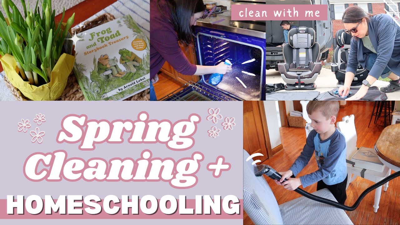 CLEANING MOTIVATION for BUSY HOMESCHOOL MOMS | How to FIT SPRING CLEANING into HOMESCHOOL DAYS