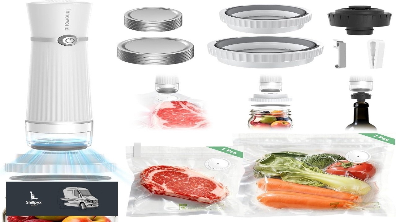 3 in 1 Vacuum Sealer for Food Compatible with Vacuum Bag Mason Jar Wine