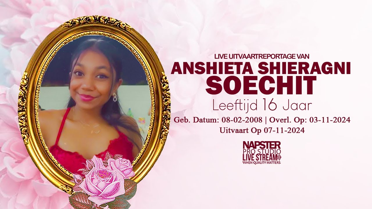 Uitvaart van Anshieta Shieragni Soechit | Live Stream - NAPSTER PRO STUDIO