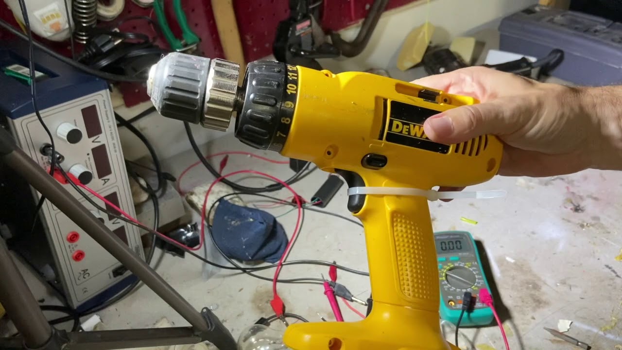 What can you do with an old cordless drill?  Turn it into a DC generator.