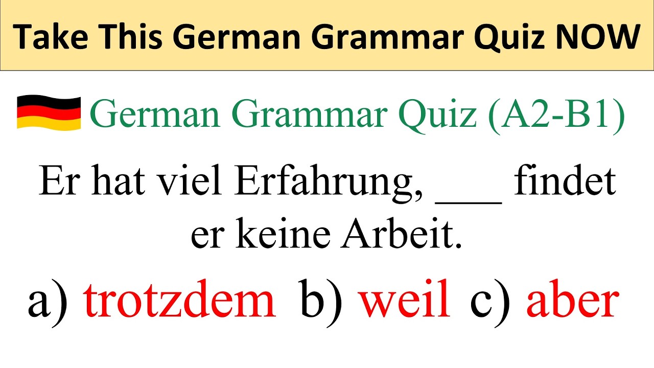 Wie viele dieser Deutschfragen schaffst du richtig?