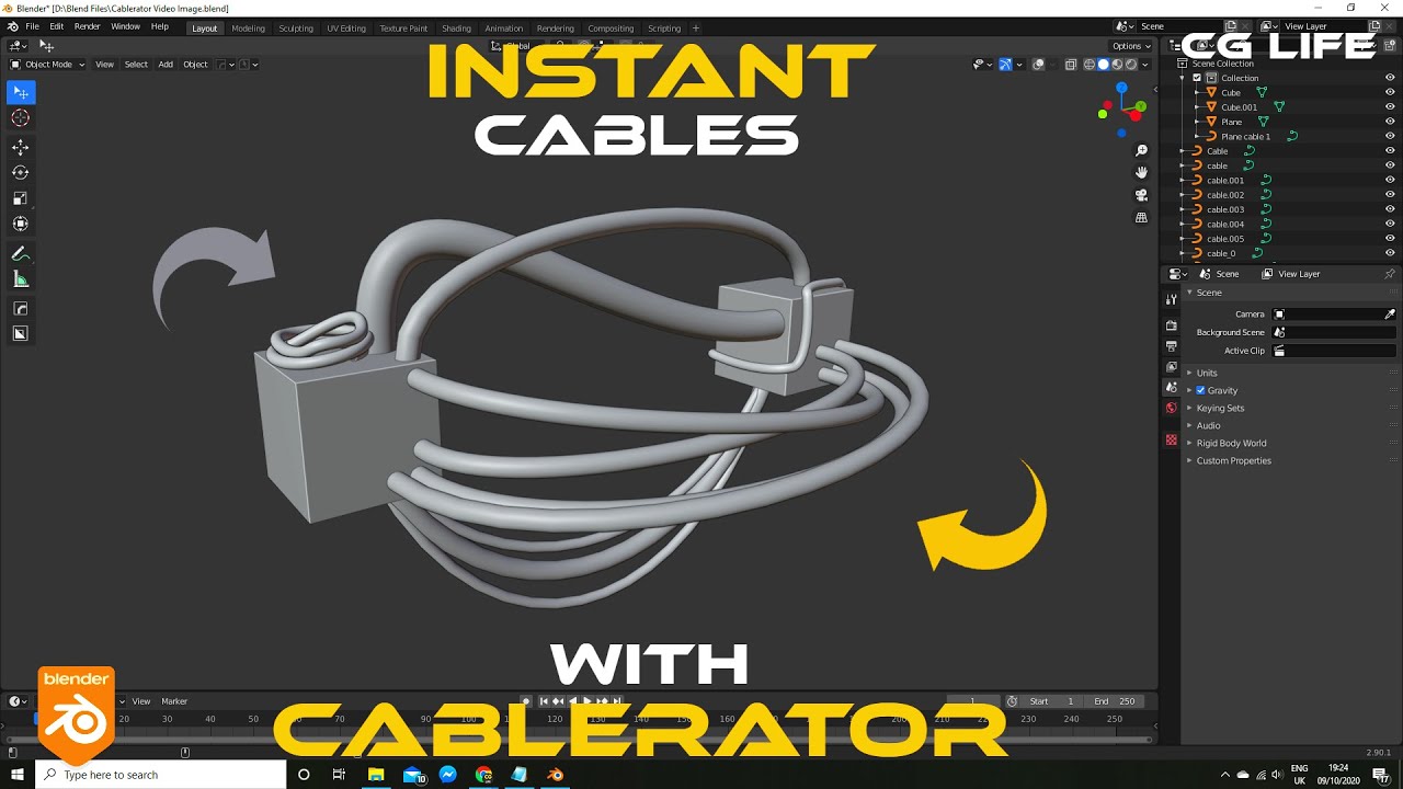 Instant cables with Cablerator | Blender Tutorial