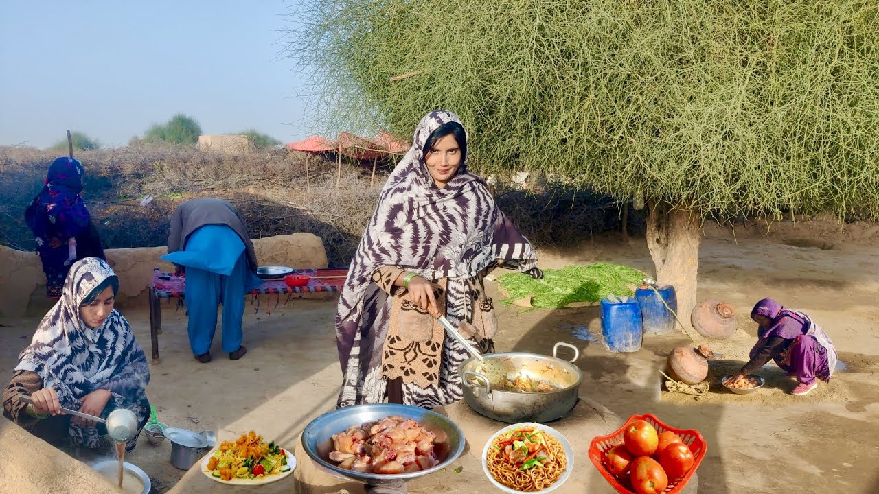 ancient women cooking routine || traditional dasert Food | noreen komal village life