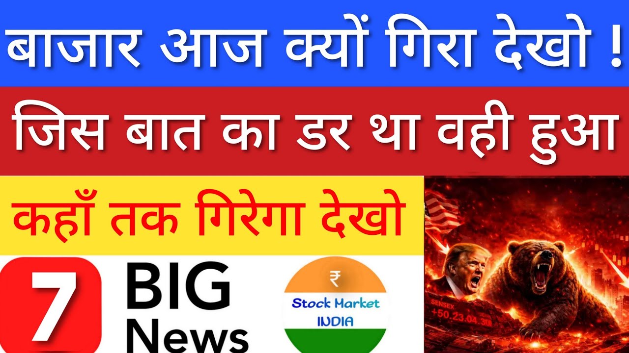 WHY MARKET IS FALLING 🔴 SHARE MARKET LATEST NEWS TODAY | STOCK MARKET INDIA 