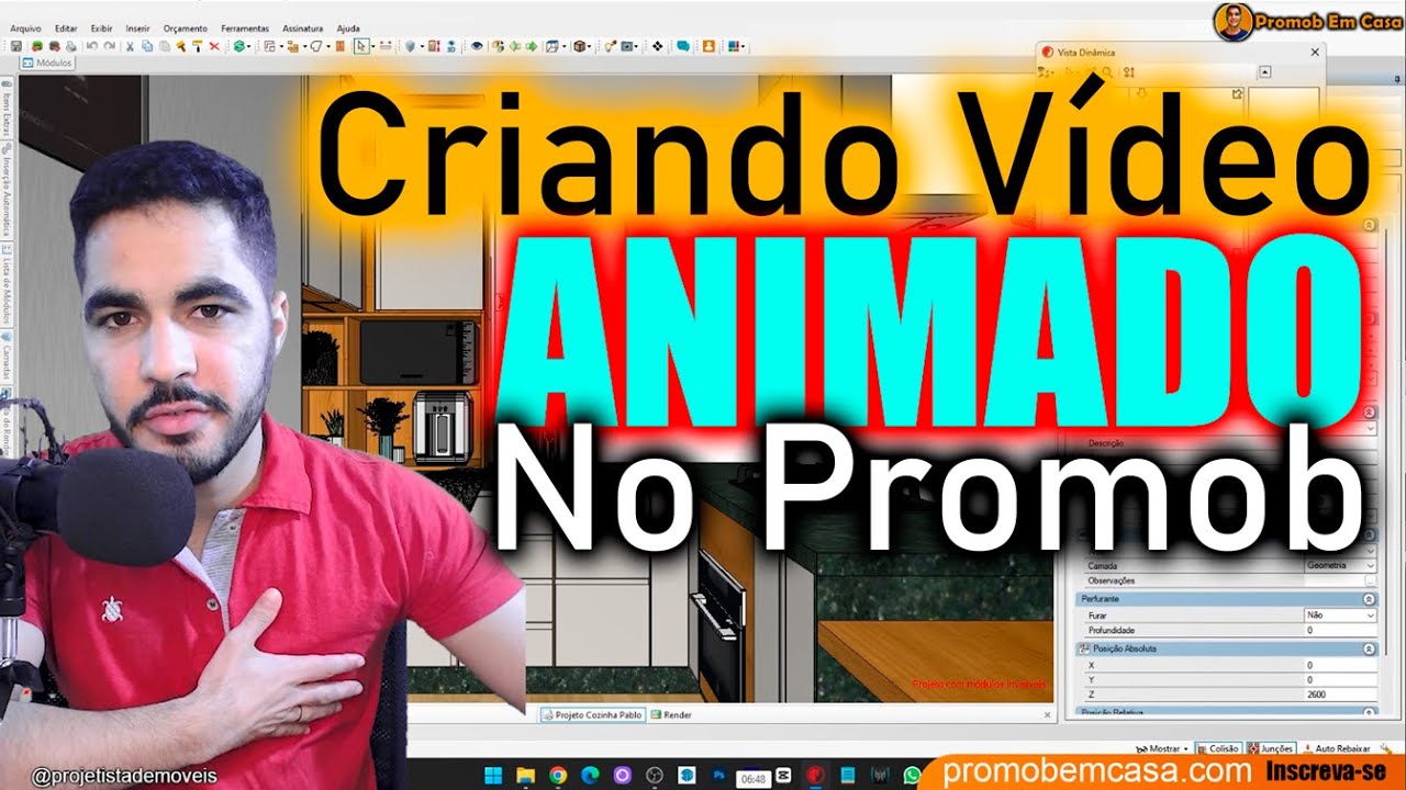 Vídeo Animado no Promob Passo a Passo Curso Promob em Casa