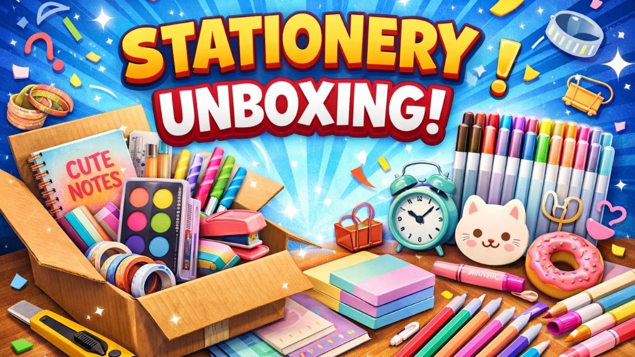 “Aesthetic Stationery Unboxing ✨ | Satisfying ASMR”