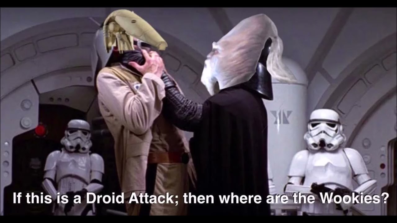 What about the droid attack on the wookies but it's an song
