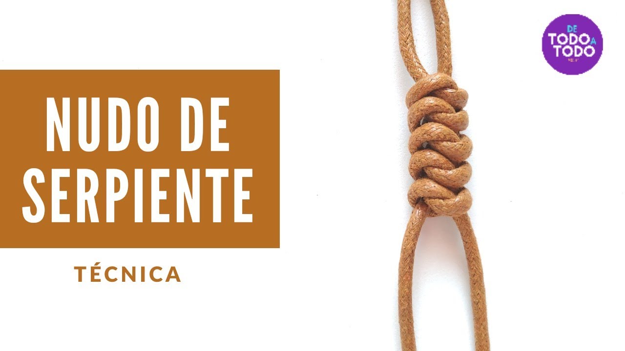 💜T&Eacute;CNICA Nudo de SERPIENTE / SNAKE knot / TIBETAN knot.