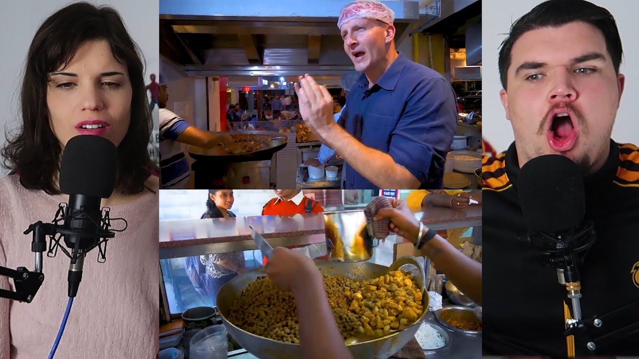 Best Breakfast in Delhi, India! STUPID Good Indian Street Food Tour in Old Delhi - Reaction