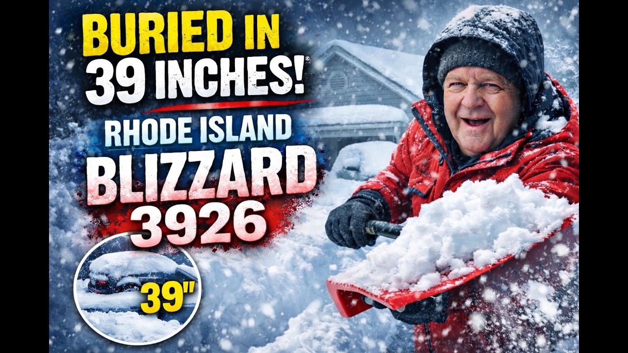 Burried under 32 inches of snow   rhode island blizzard driveway clean up