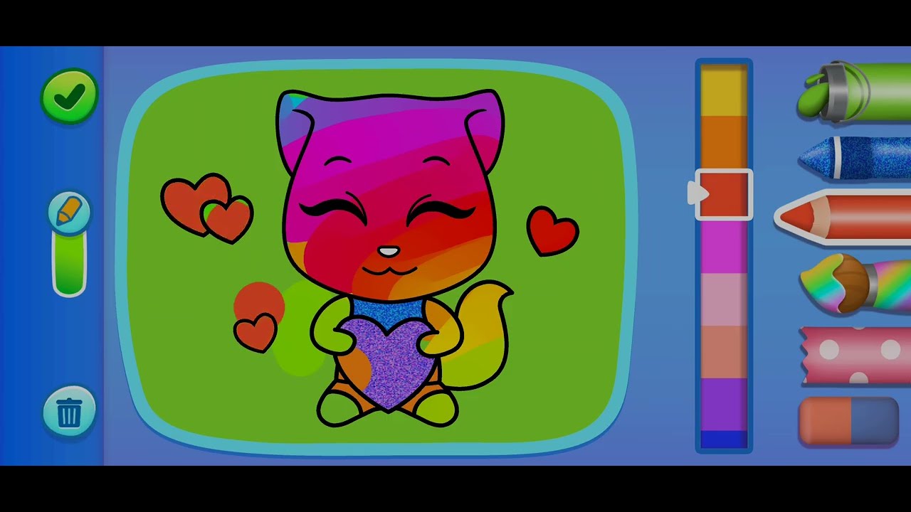 Talking Ginger Coloring | Talking Tom Gameplay