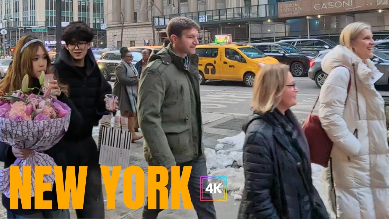 Midtown Manhattan 4K Walk: Times Square to Macy's Herald Square
