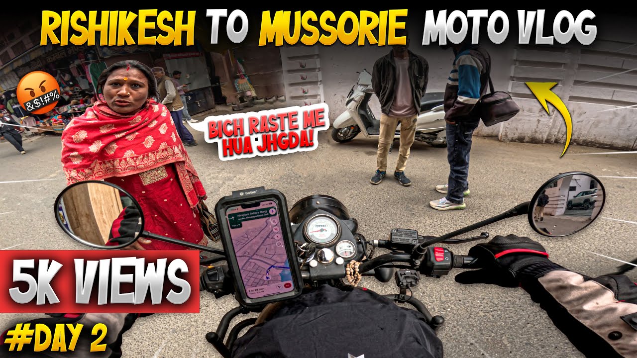 Bike Ride to Mussoorie from Haridwar 🛣️ | Stunning Hill Views & Mall Road Magic